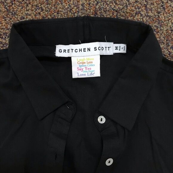Gretchen Scott Designs Black Button Down Shirt - Picture 2 of 8
